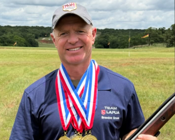 A Team Lapua shooter in prone position during the 2026 NRA National High Power Mid‑Range Prone Championships, representing Brandon Green’s second‑place overall finish.